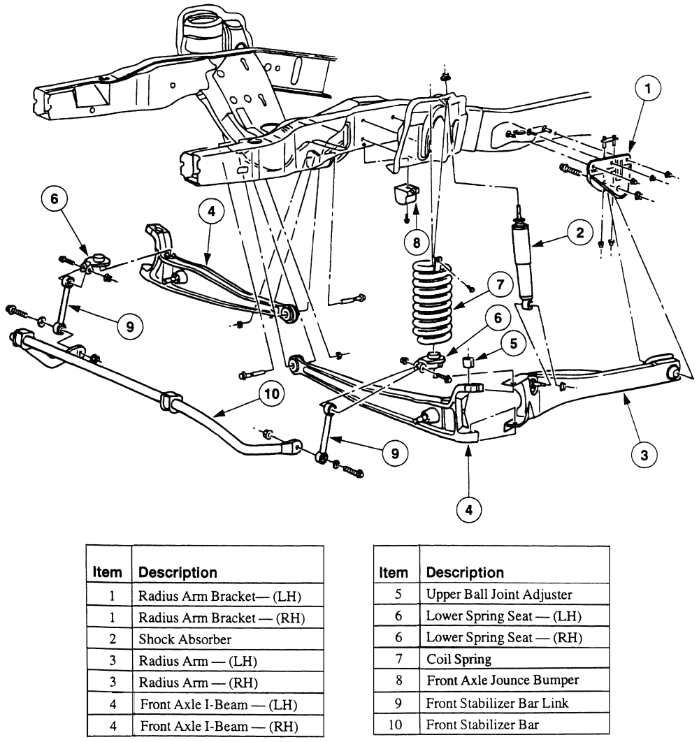 2006 Ford F150 4X4 Front End Parts Diagram 2002 Ford F250 Pa