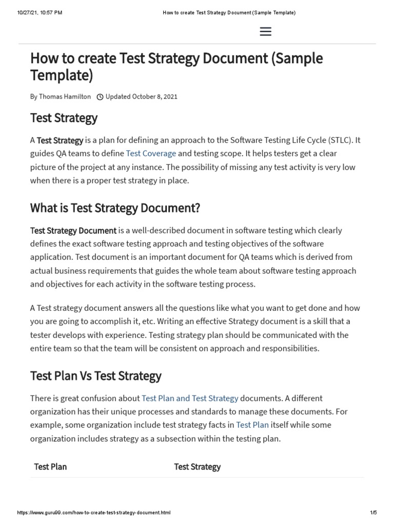 62 Free What Is Test Strategy Document What It Contains Best Apps 2023