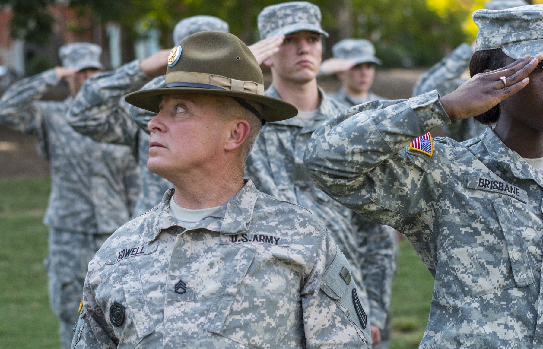 A U S Army Reserve Drill Sergeant Assigned To The 98Th Training