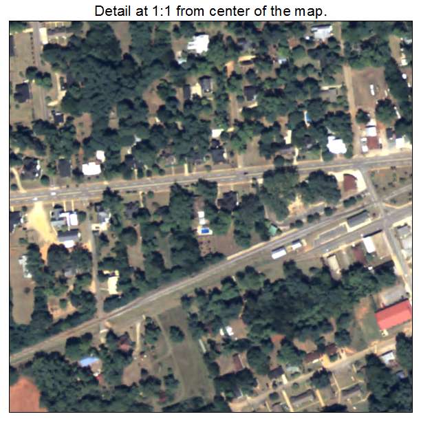 Aerial Photography Map Of Plains Ga Georgia