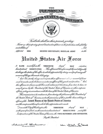 Af Officer S Commissioning Certificate Form Dd 1 Af