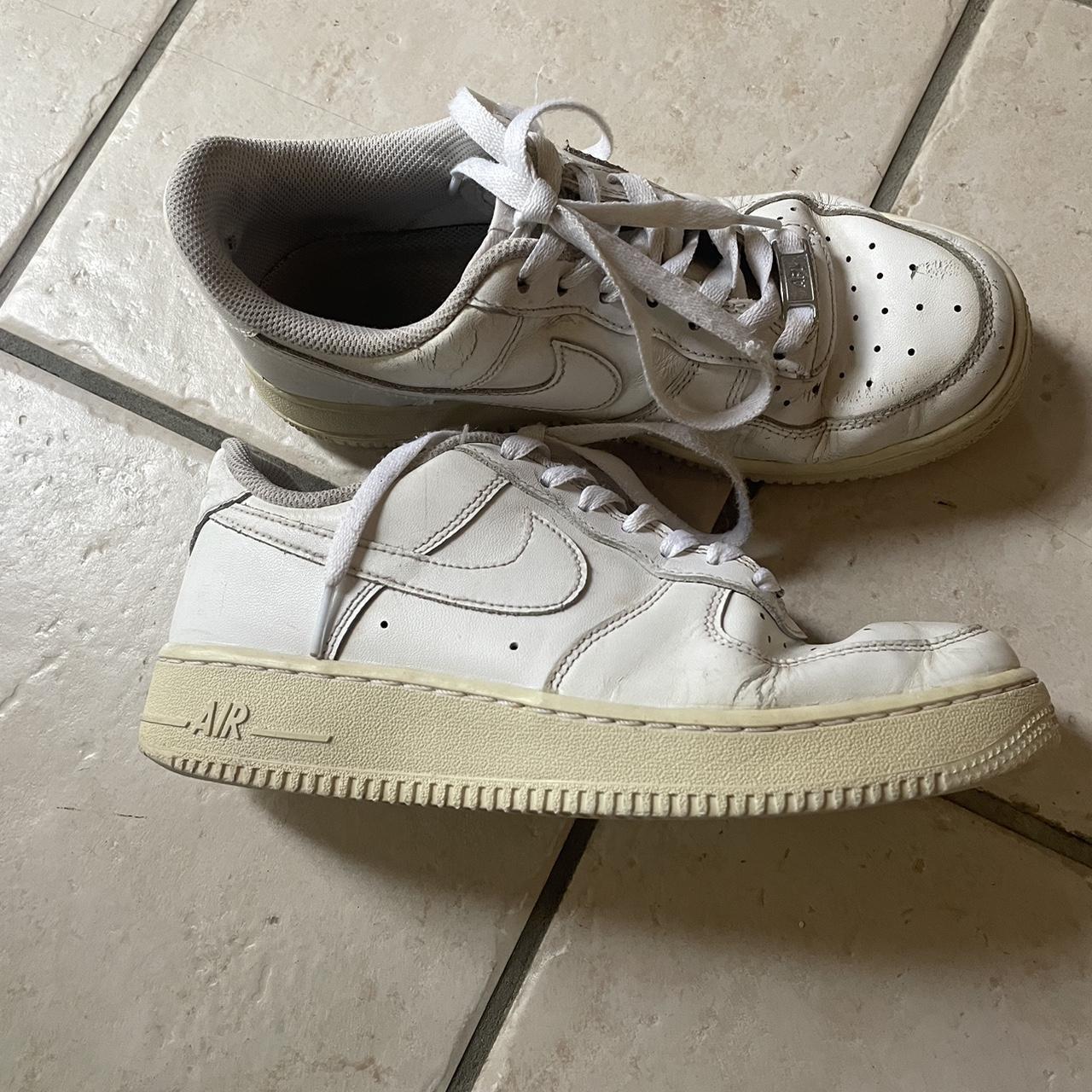 All White Airforces In 4Y Fits A 6 Womens In Almost Depop