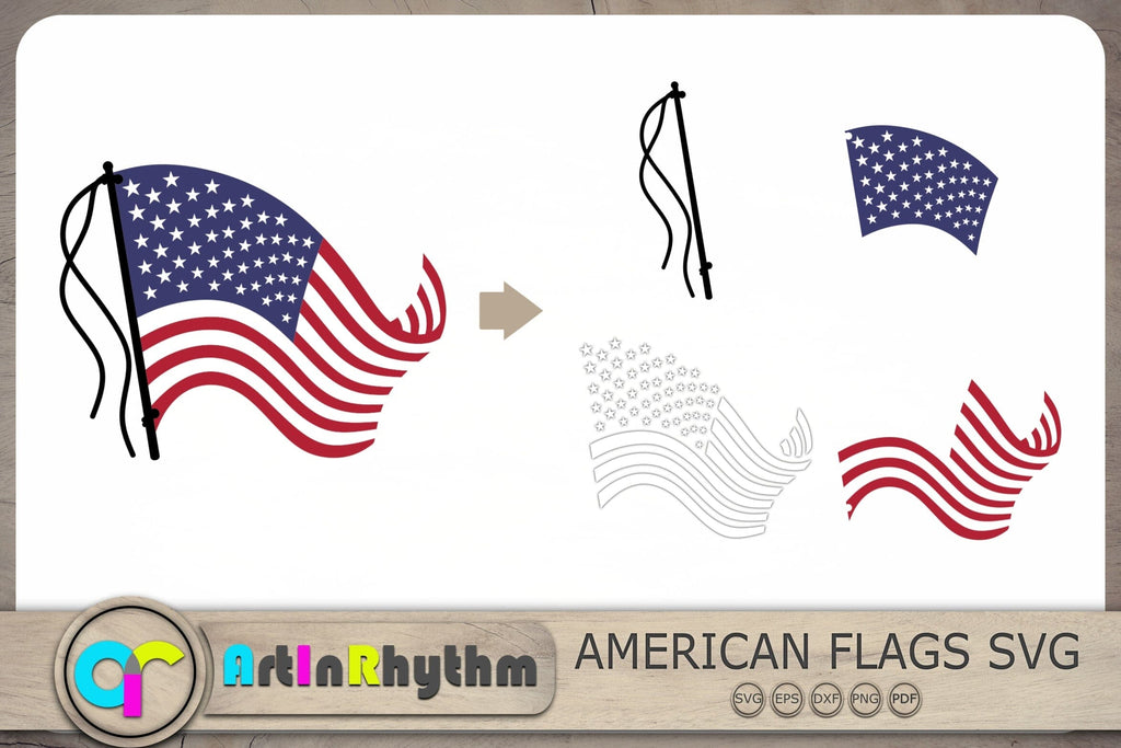 American Flag Svg Bundle Us Flags Svg Graphic By Artinrhythm