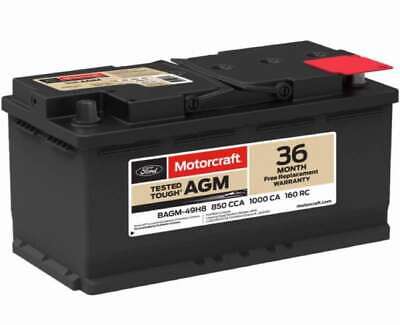 Battery Oem Ford Motorcraft Agm 49Ha Bci 49 Cca 850 160 Reserve Amp 95Ah Ebay