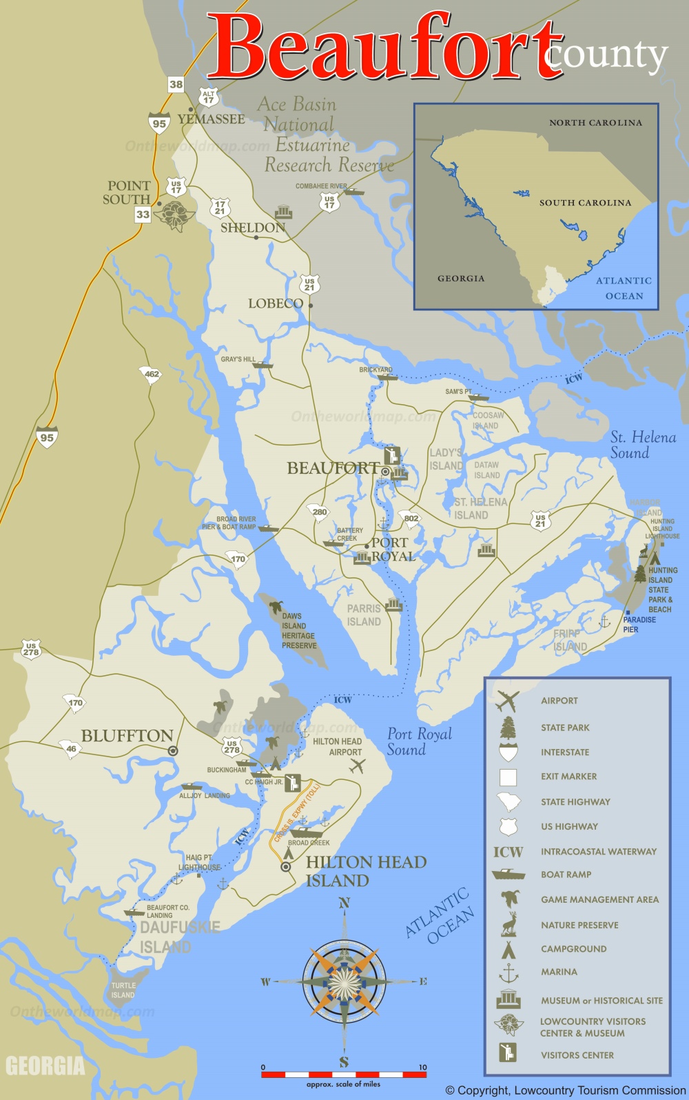 Beaufort County Map