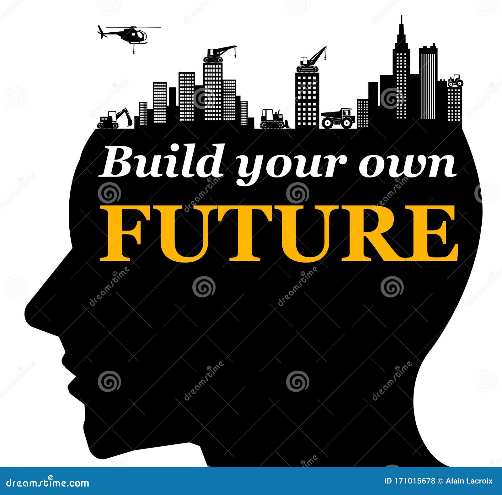 Build Your Own Future Stock Illustration Illustration Of Goals 171015678