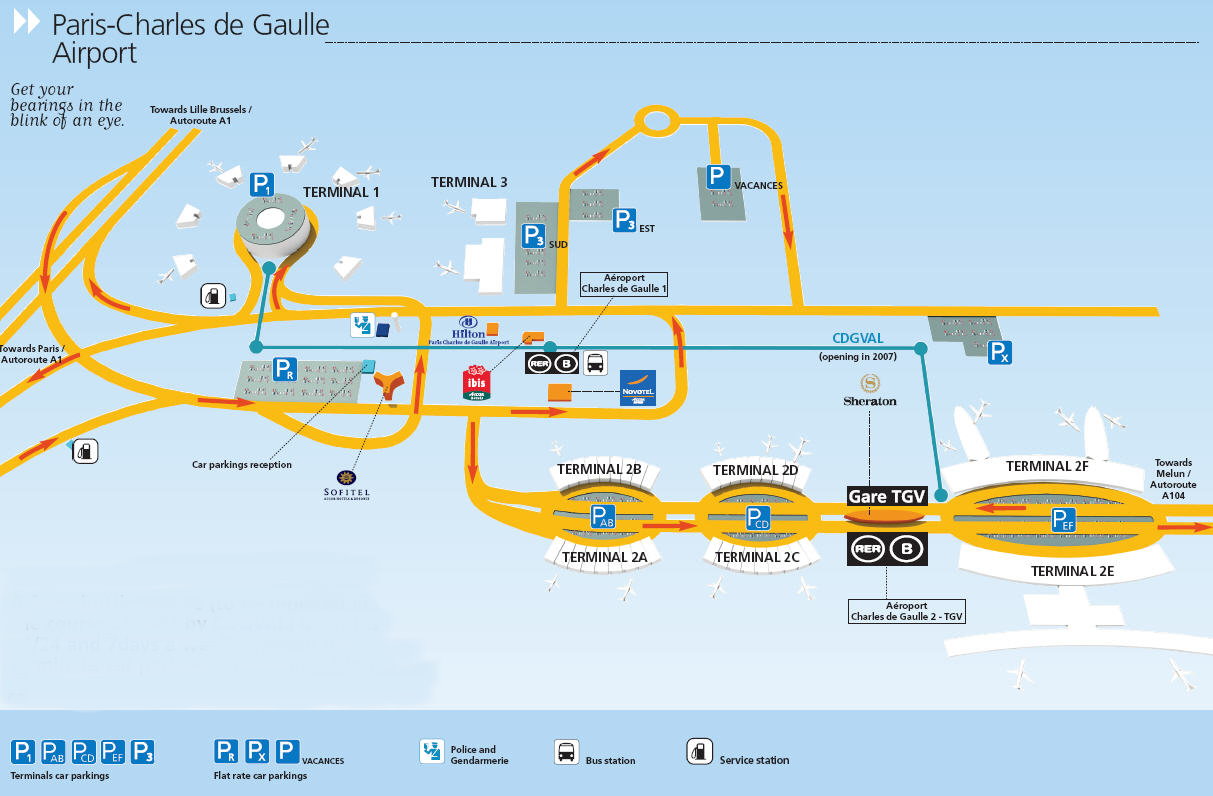 Charles De Gaulle Airport Map Layout