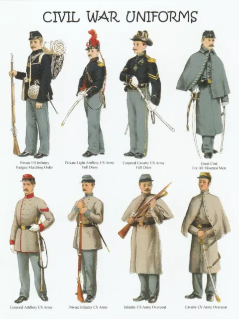 Confederate And Union Soldier Uniforms Civil War Union Confederate