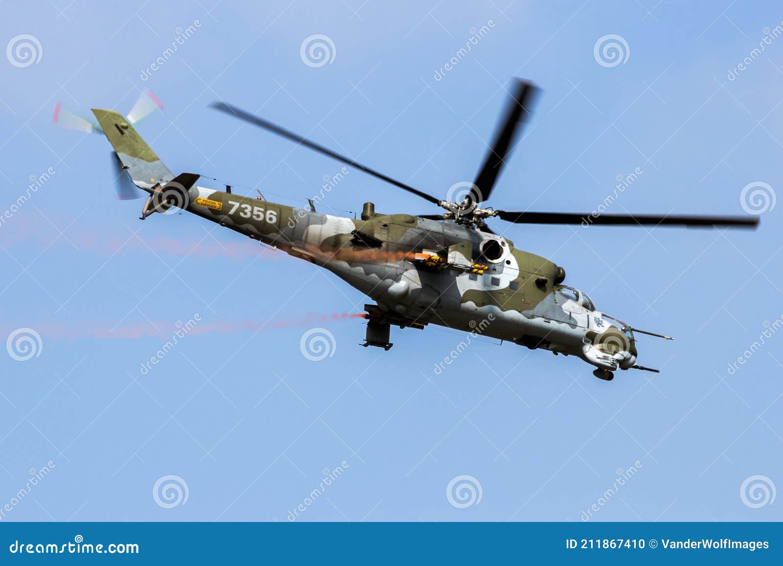 Czech Air Force Mi 24 Hind Attack Helicopter Editorial Image Image Of