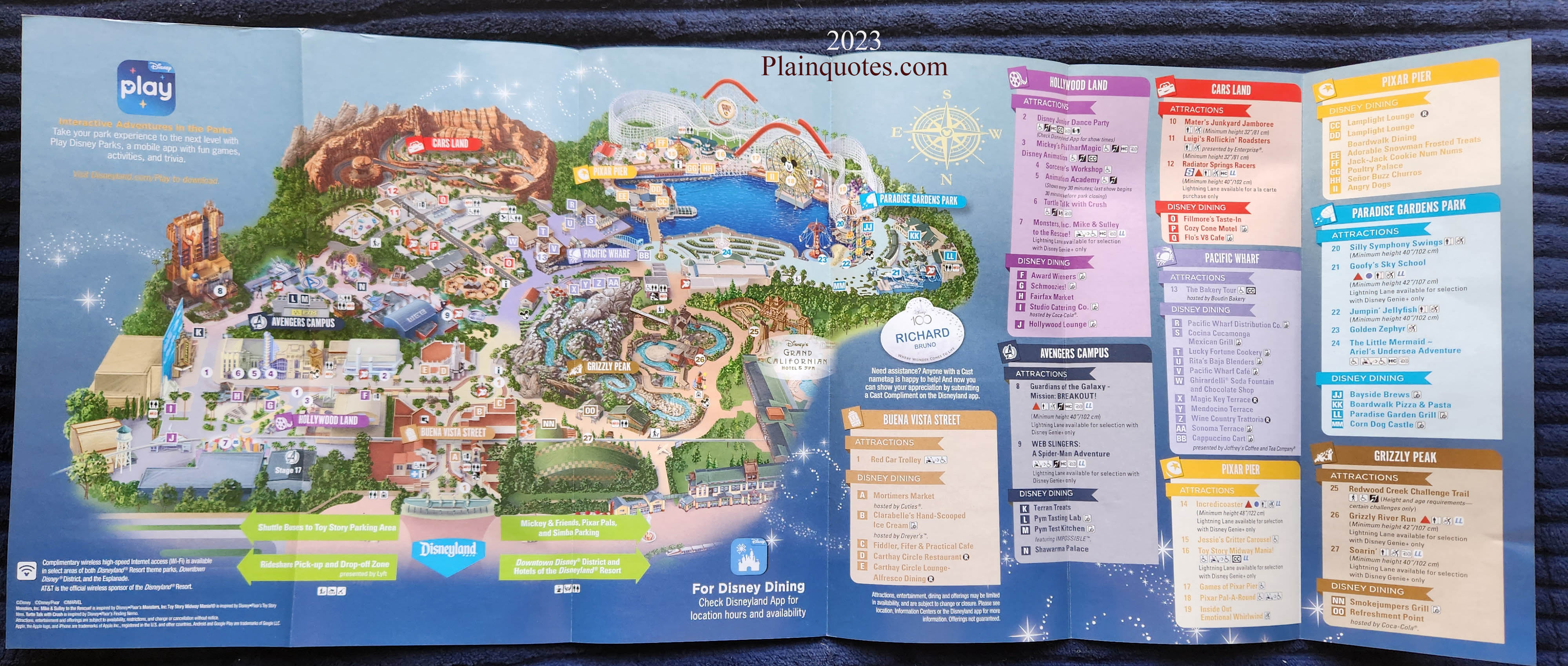 Disney California Adventure Park Map