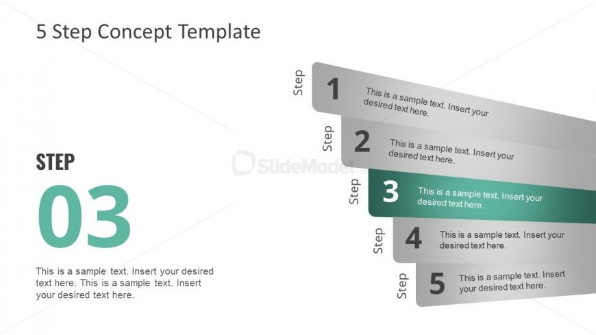 Free 5 Step Concept Design For Powerpoint Google Slides