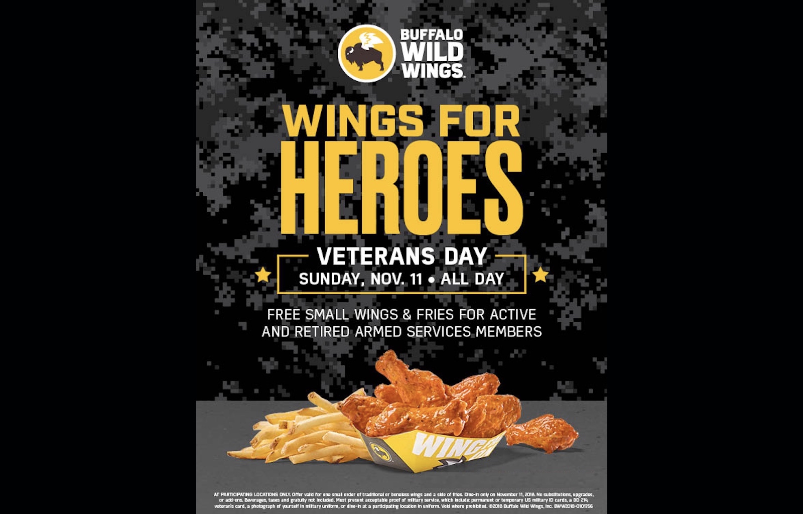 Free Meal Veterans Day