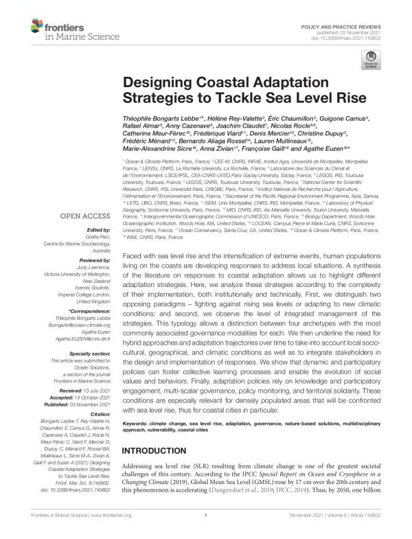 Frontiers Designing Coastal Adaptation Strategies To Tackle Sea Level Rise