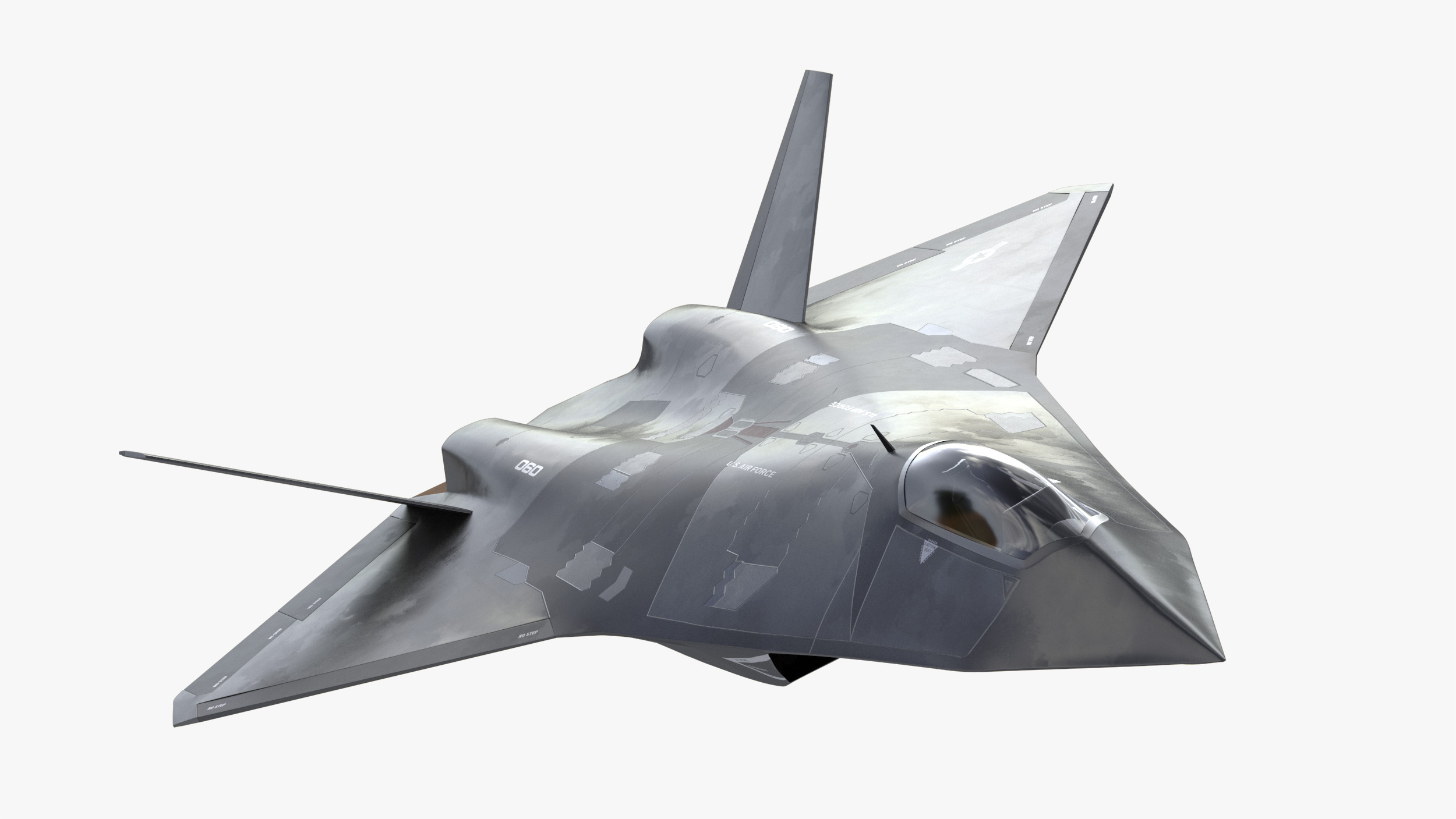 Future Jet Fighter Concept 2050 3D Turbosquid 1750097