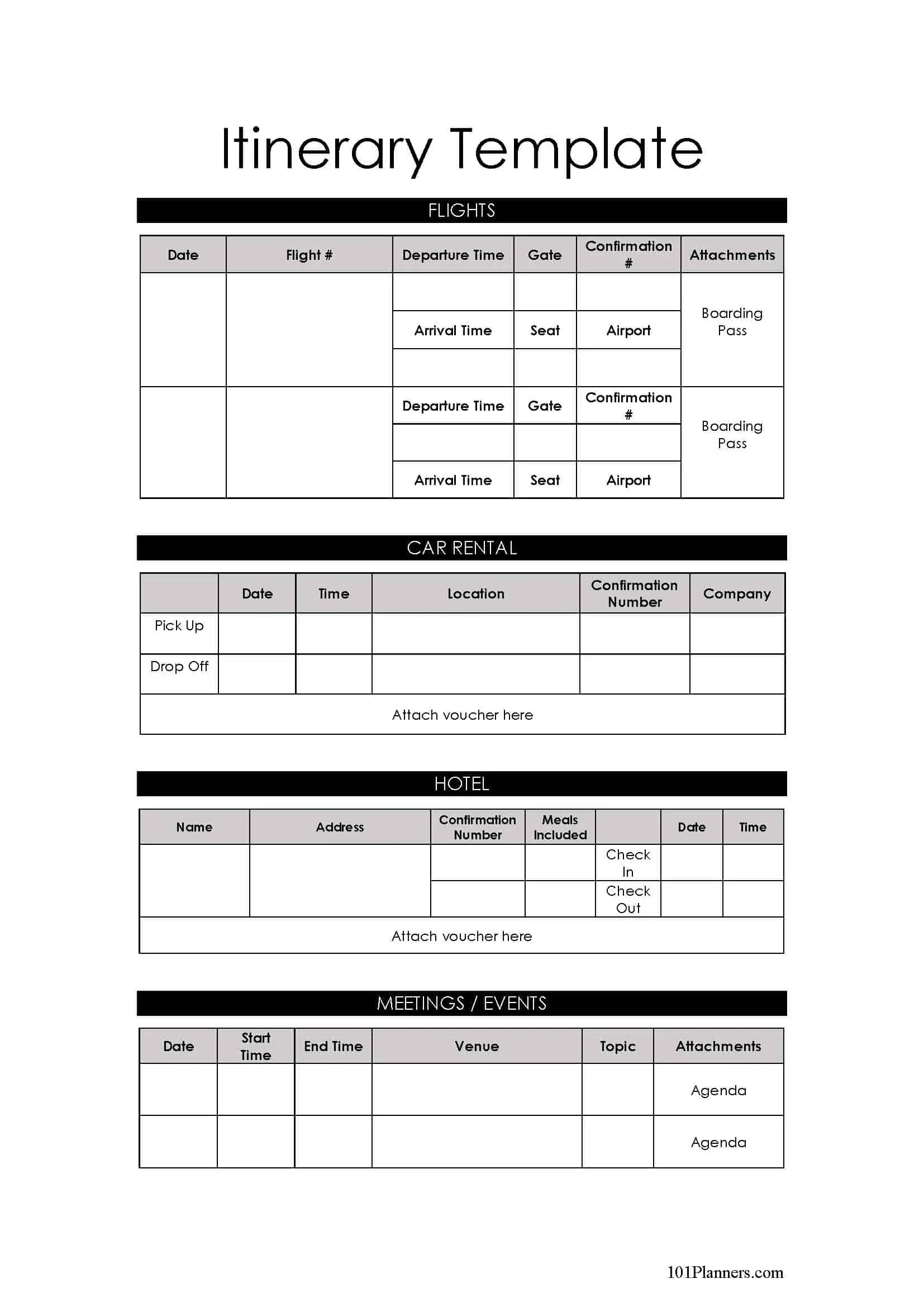 Generate Midi Itinerary Now Excel Web