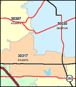 Georgia Zip Code Map Medium Image Shown On Google Maps