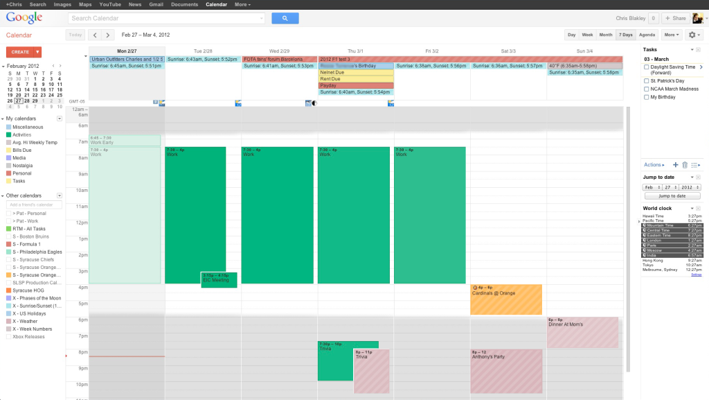 Google Calendar Sunrise And Sunset