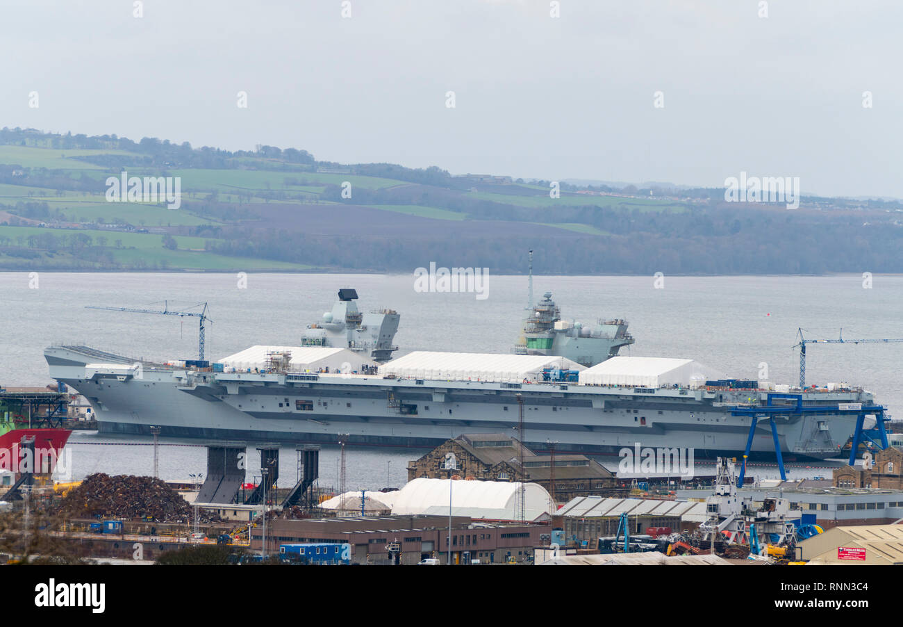 Hms Prince Of Wales Aircraft Carrier Under Construction For The Royal