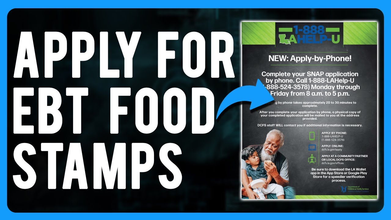 How To Apply For Ebt Food Stamps Apply For Snap Benefits Youtube