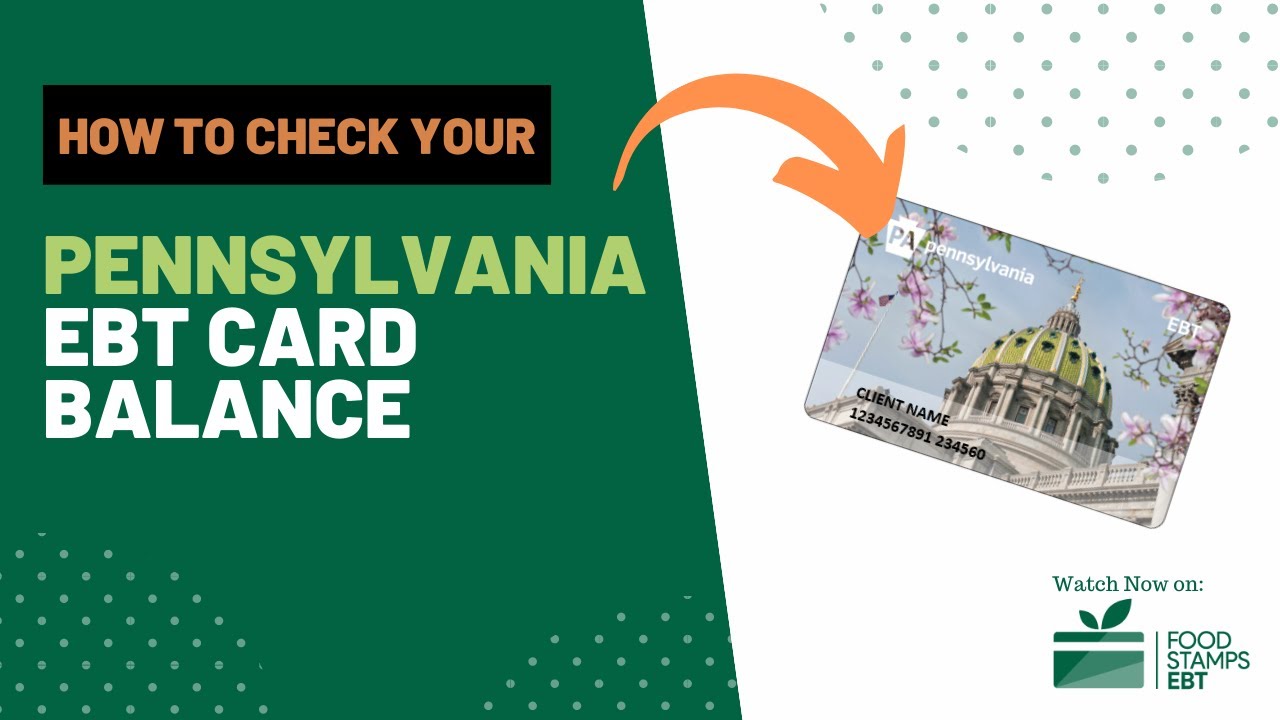 How To Check Pennsylvania Ebt Card Balance Youtube