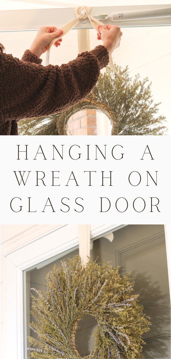 How To Hang A Wreath On A Glass Door Green With Decor Christmas