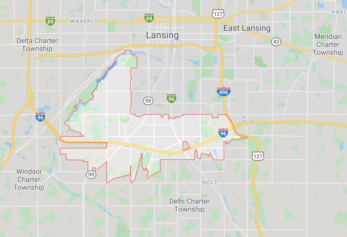 Lansing Zip Codes Map