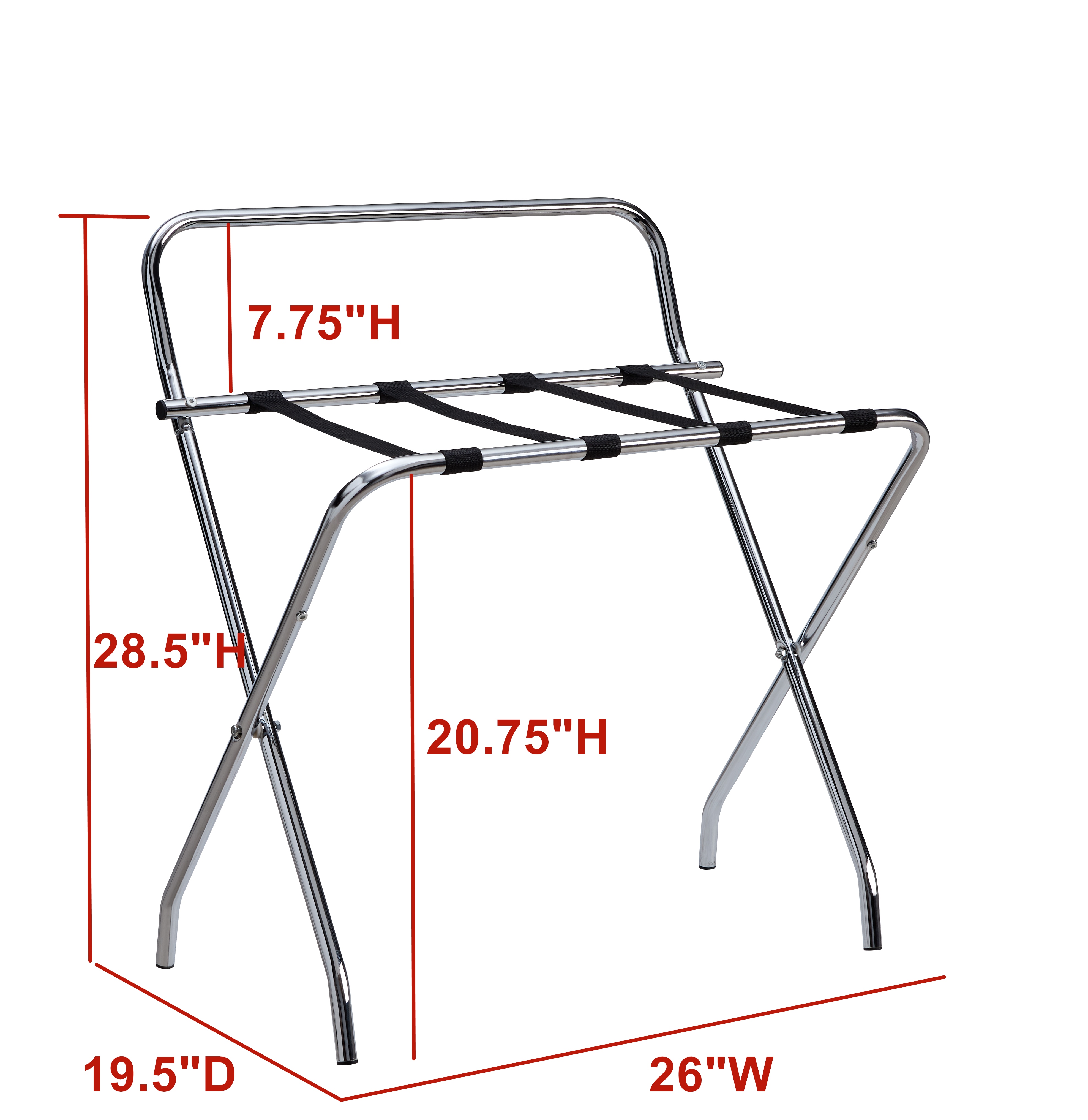 Luggage Rack With Rack Shelf Portable And Foldable Wooden Suitcase