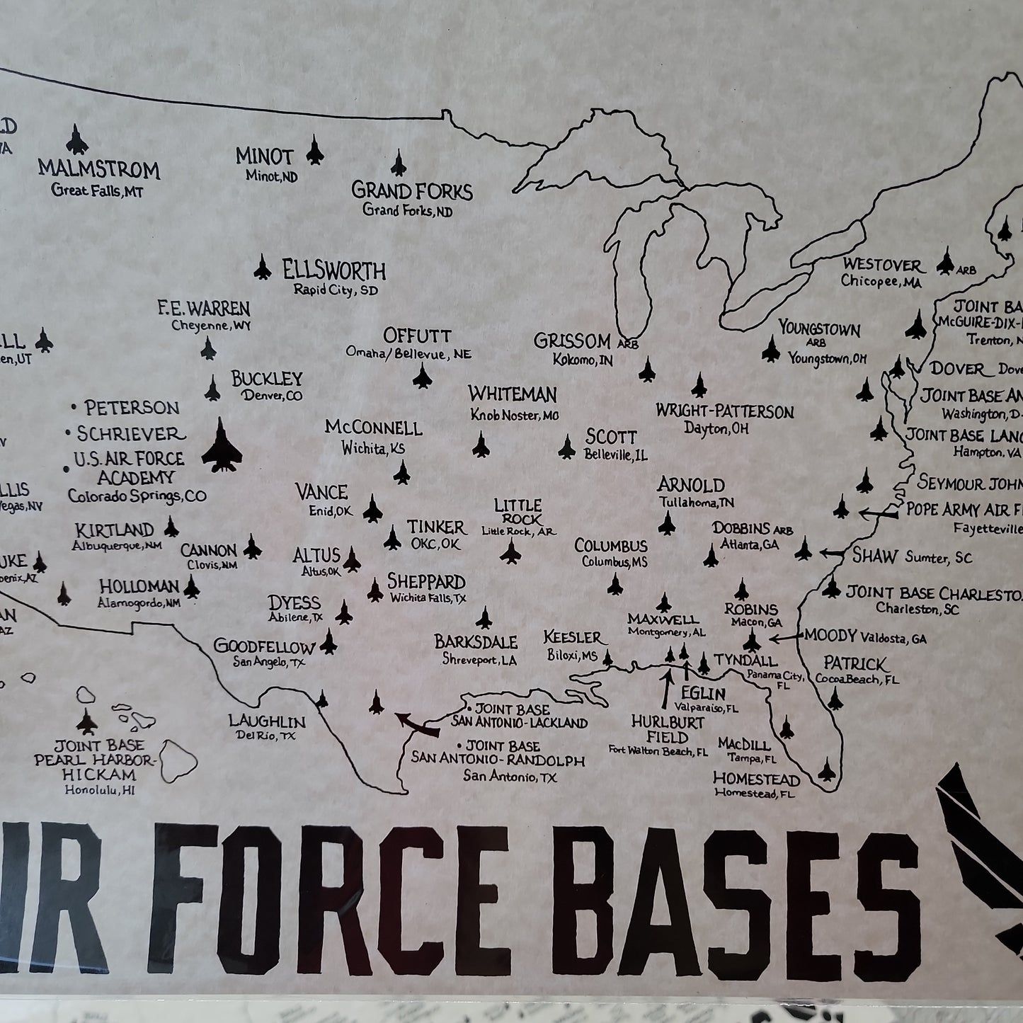 Map Air Force Bases