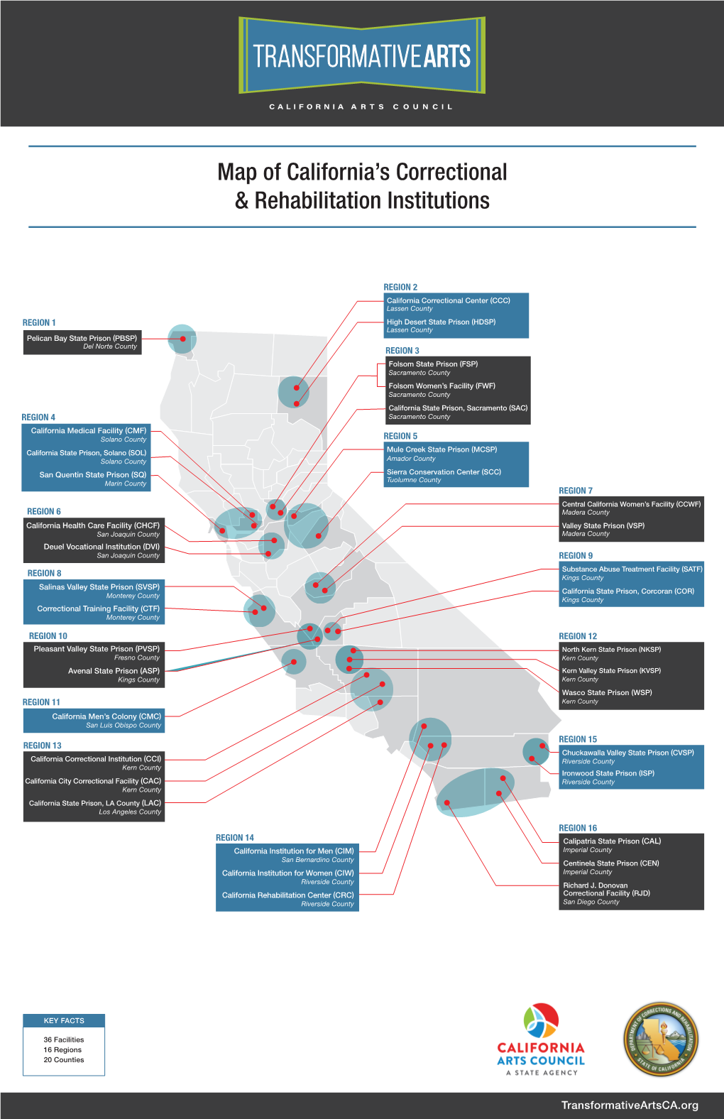 Map Of California Amp 39 S Correctional And Rehabilitation Institutions Board Of Parole Hearings