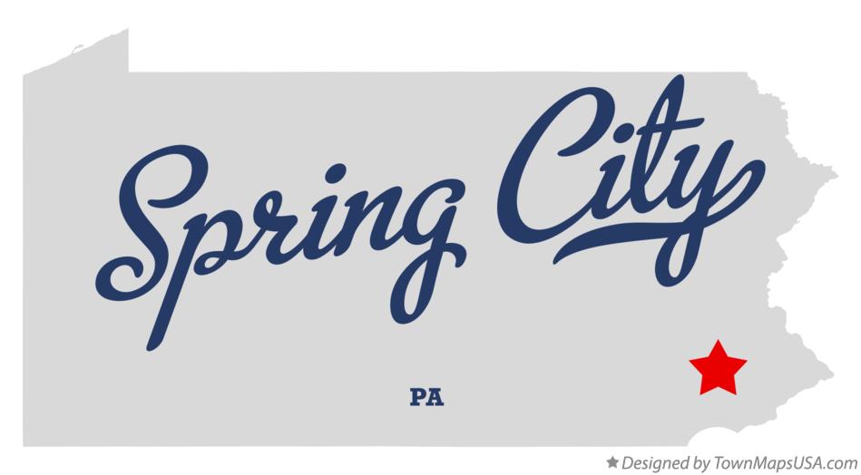 Map Of Spring City Borough Pennsylvania