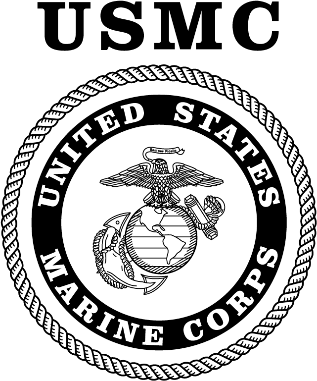 Marine Corps Logo United States Marine Corps Logo Black And White Clipart 1408830 Pinclipart