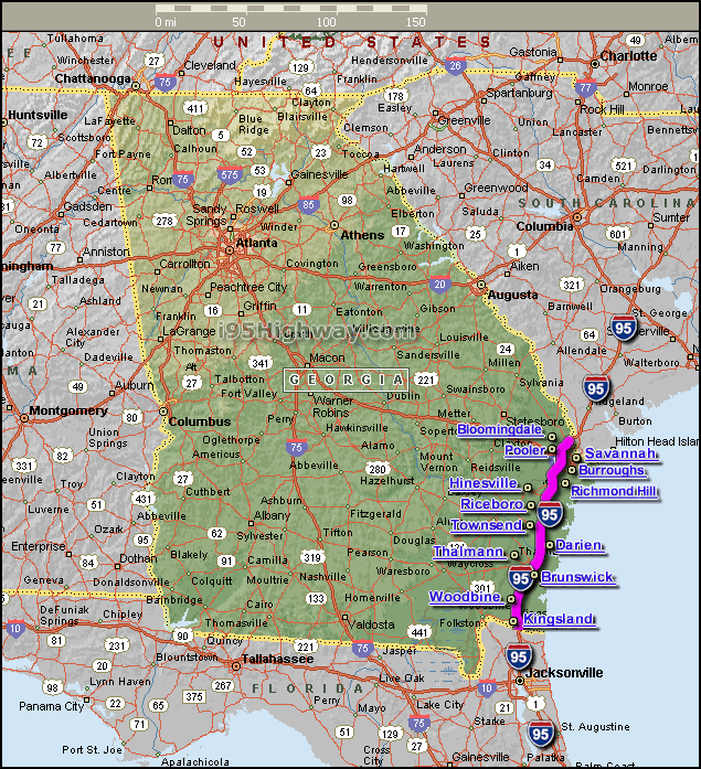 Military Bases In Georgia Map Map Of Interstate