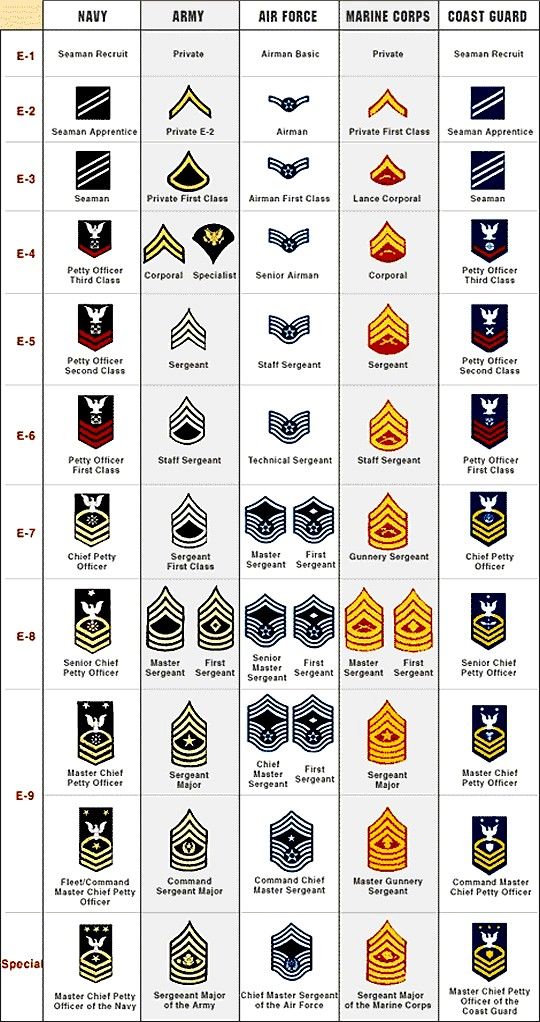 Military Rank Chart Marines