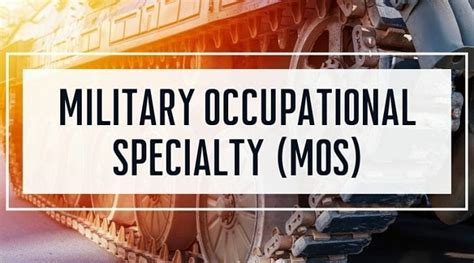 Mos Meaning Military