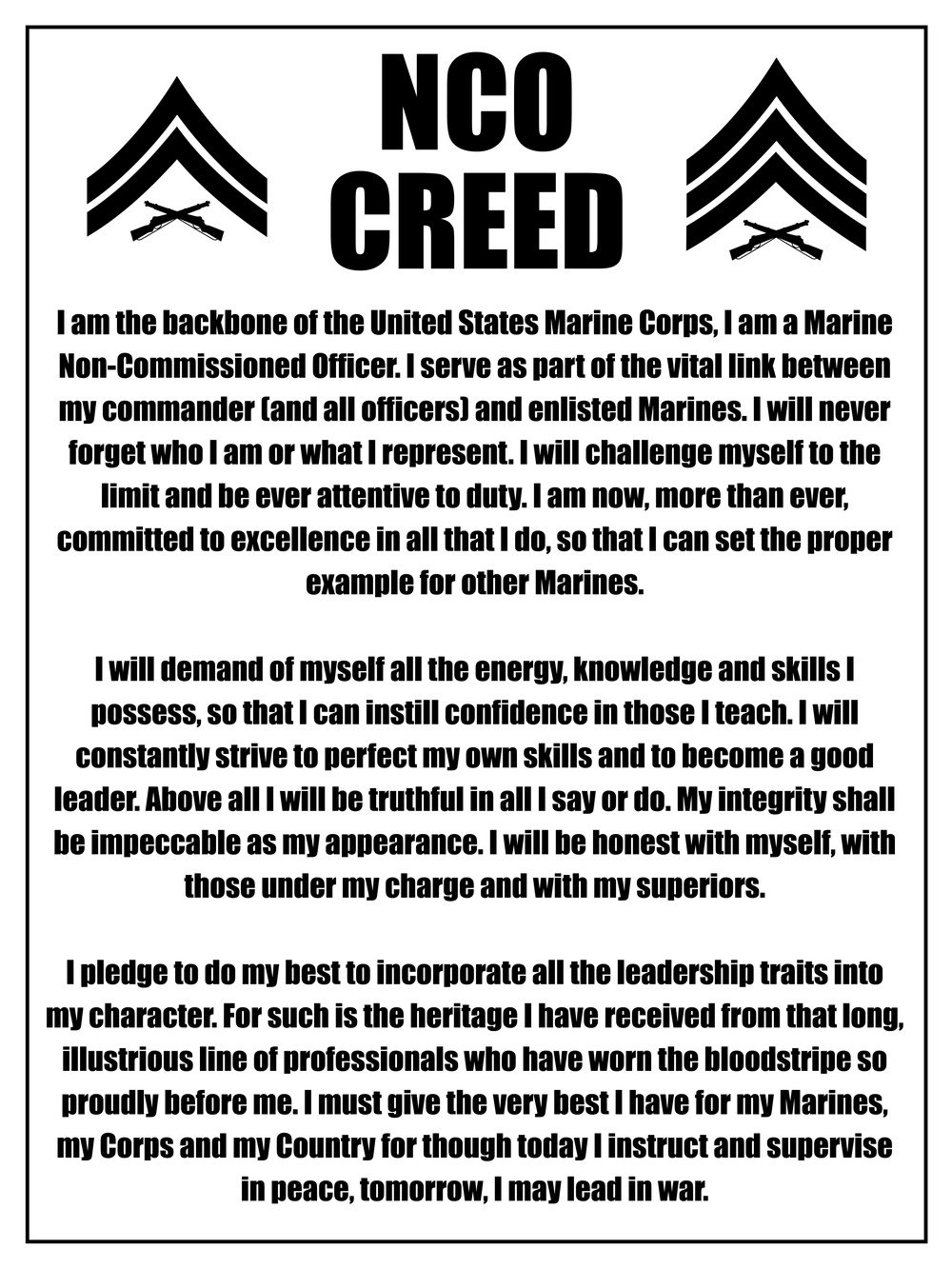 Nco Creed Usmc