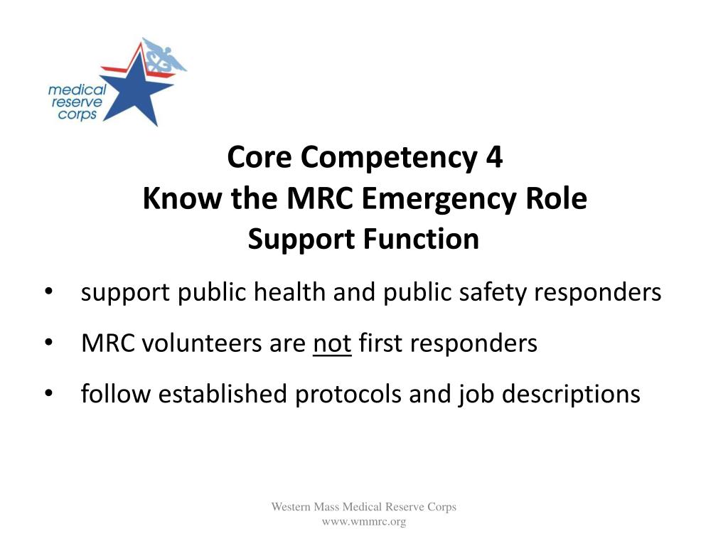 Ppt Medical Reserve Corps Core Competencies Training Powerpoint