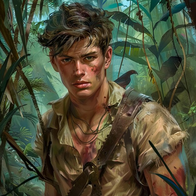 Premium Ai Image Photo Of Jungle Adventure Explorer With A Map