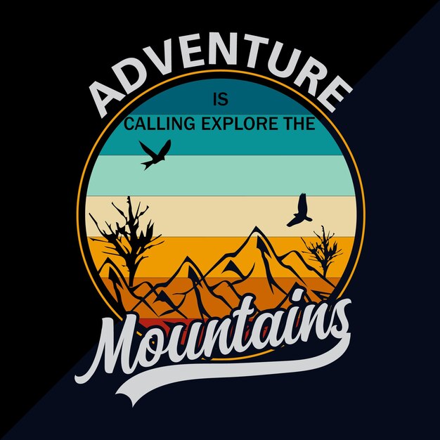 Premium Vector Adventure Hiking T Shirt Design