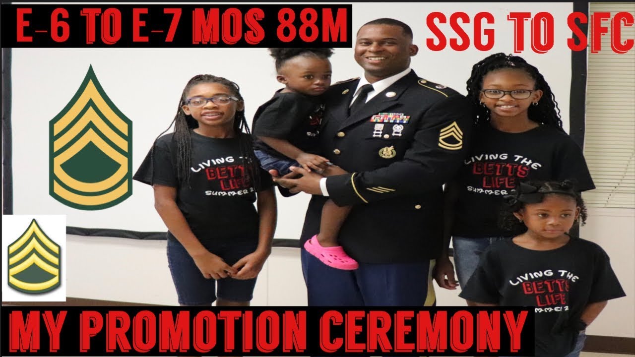 Promotion To Sergeant First Class E 7 Promotion Ssg To Sfc 88M