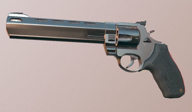 Raging Bull 454 Casull Game Ready Revolver 3D Model