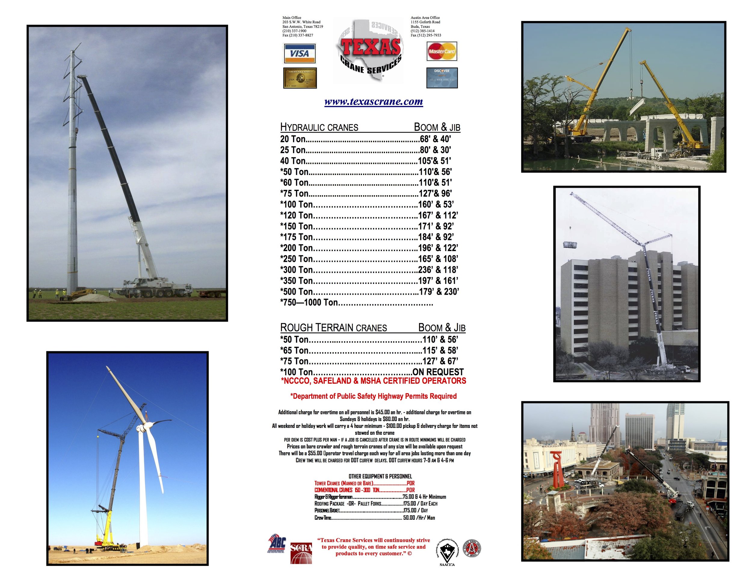 San Antonio Rates Texas Crane Services