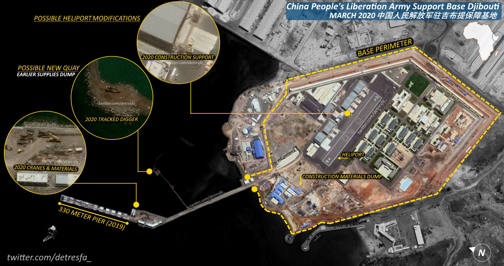 Satellite Images Show That Chinese Navy Is Expanding Overseas Base