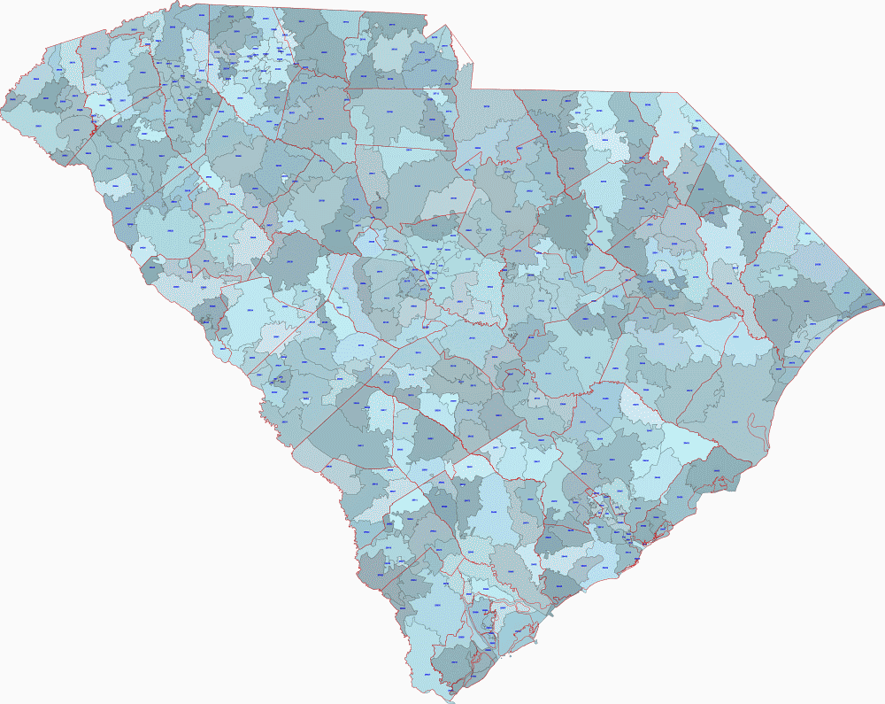 Sc State Zip Code Map