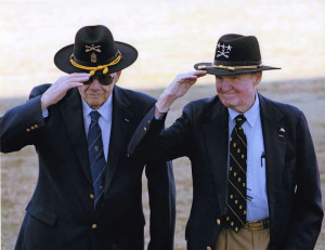 Sgm Basil Plumley 1920 2012 And Ltg Harold Hal Moore Hal Moore