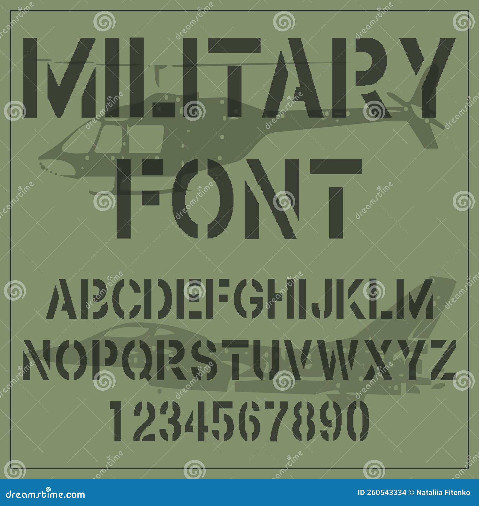 Soldier Alphabet Military Design Set Stock Illustration Illustration