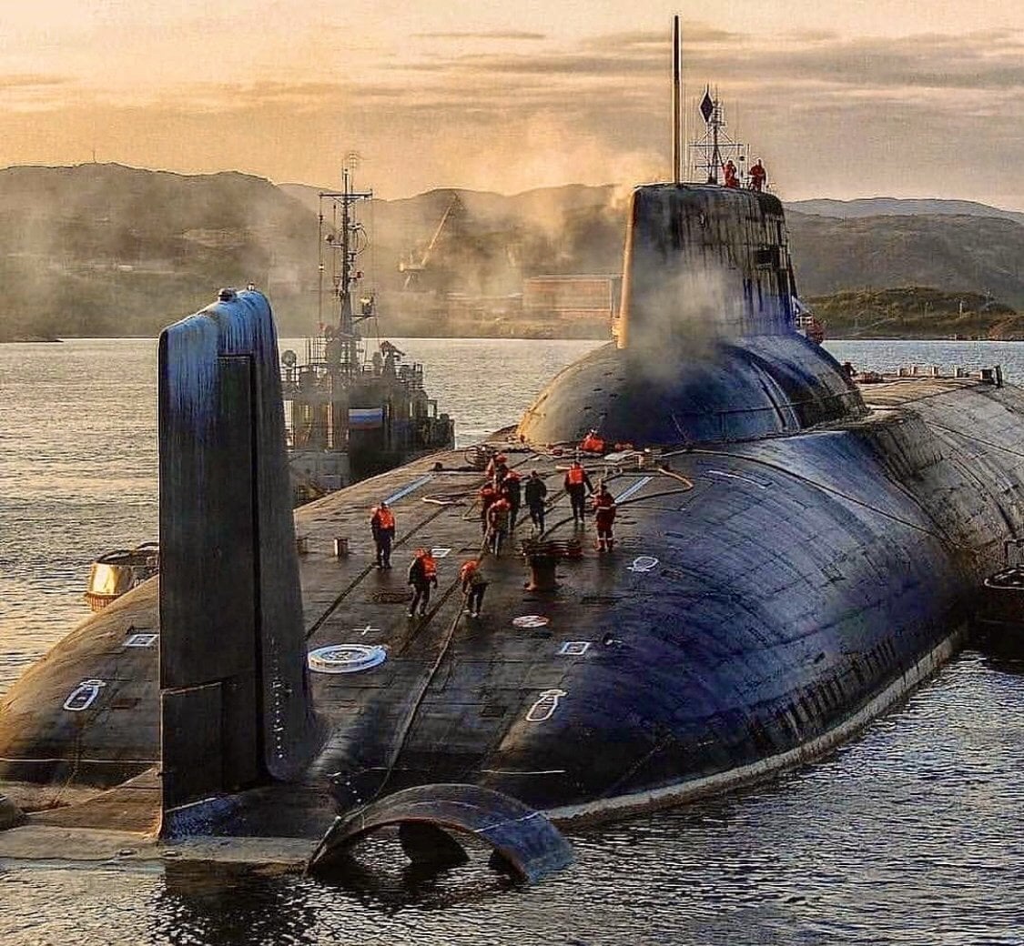 Soviet Typhoon Class Submarine With A Submerged Displacement Of 48 000