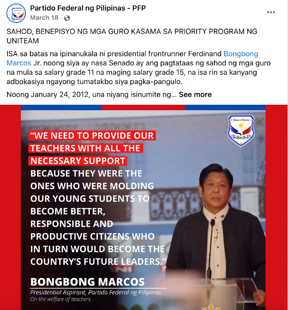 Teachers Group Asks Marcos For Significant Pay Hike Abs Cbn News