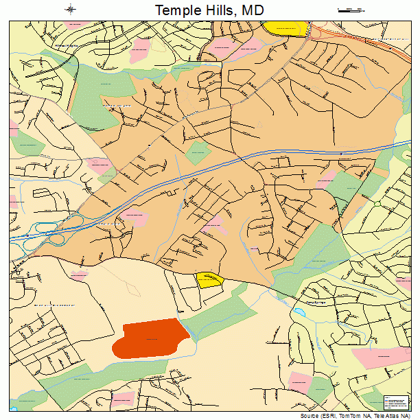 Temple Hills Maryland Street Map 2477100