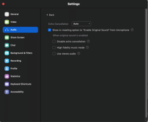 The Best Audio Settings For Zoom On A Laptop Computer Sax Bandits