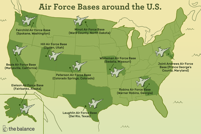 U S Air Force Major Bases And Installations